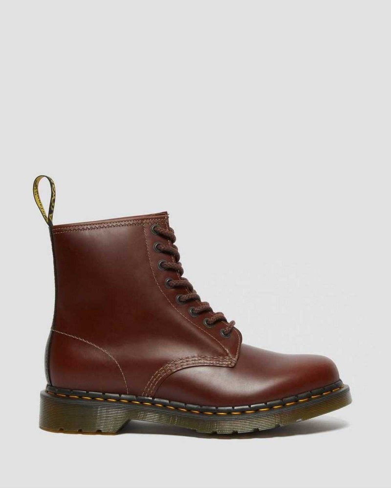 Brown Black DR Martens 1460 Abruzzo Leather Lace Up Boots | 4025ZQVOF