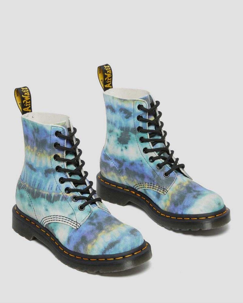 Brown Black DR Martens 1460 Pascal Tie Dye Leather Lace Up Boots | 8693RMWAH