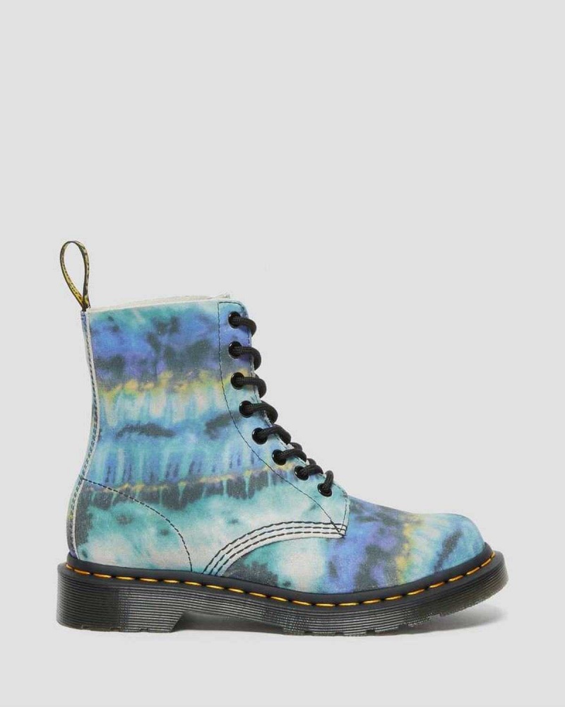 Brown Black DR Martens 1460 Pascal Tie Dye Leather Lace Up Boots | 8693RMWAH