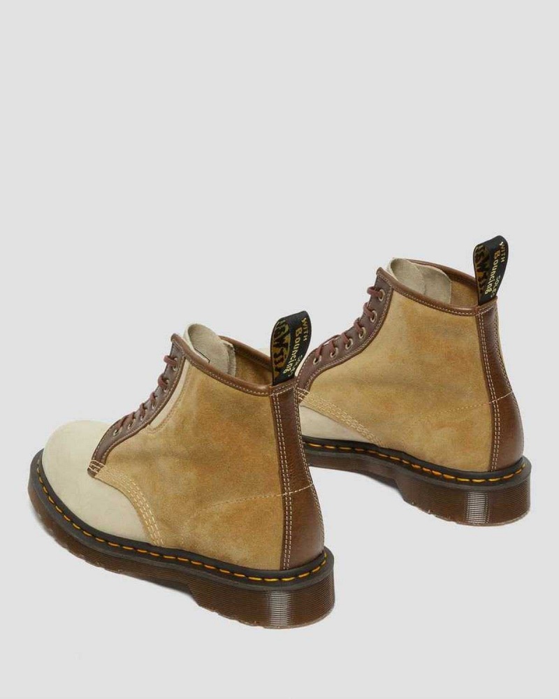 Brown DR Martens 101 Made in England Suede Ankle Boots | 7538NUQHD