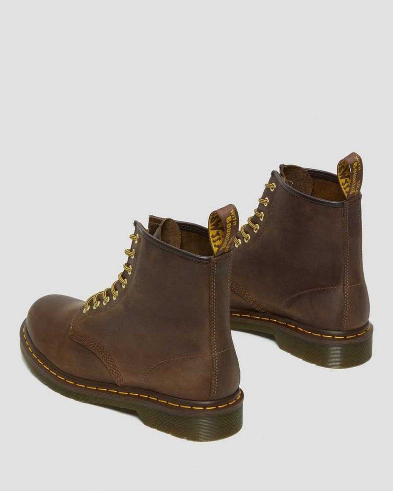 Brown DR Martens 1460 Crazy Horse Leather Lace Up Boots | 4759ZMQEP