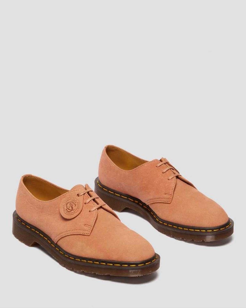 Brown DR Martens 1461 Made in England Nubuck Leather Oxford Shoes | 6918AUNLV