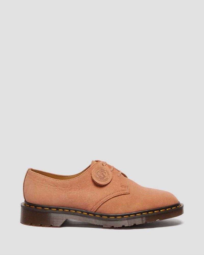 Brown DR Martens 1461 Made in England Nubuck Leather Oxford Shoes | 6918AUNLV