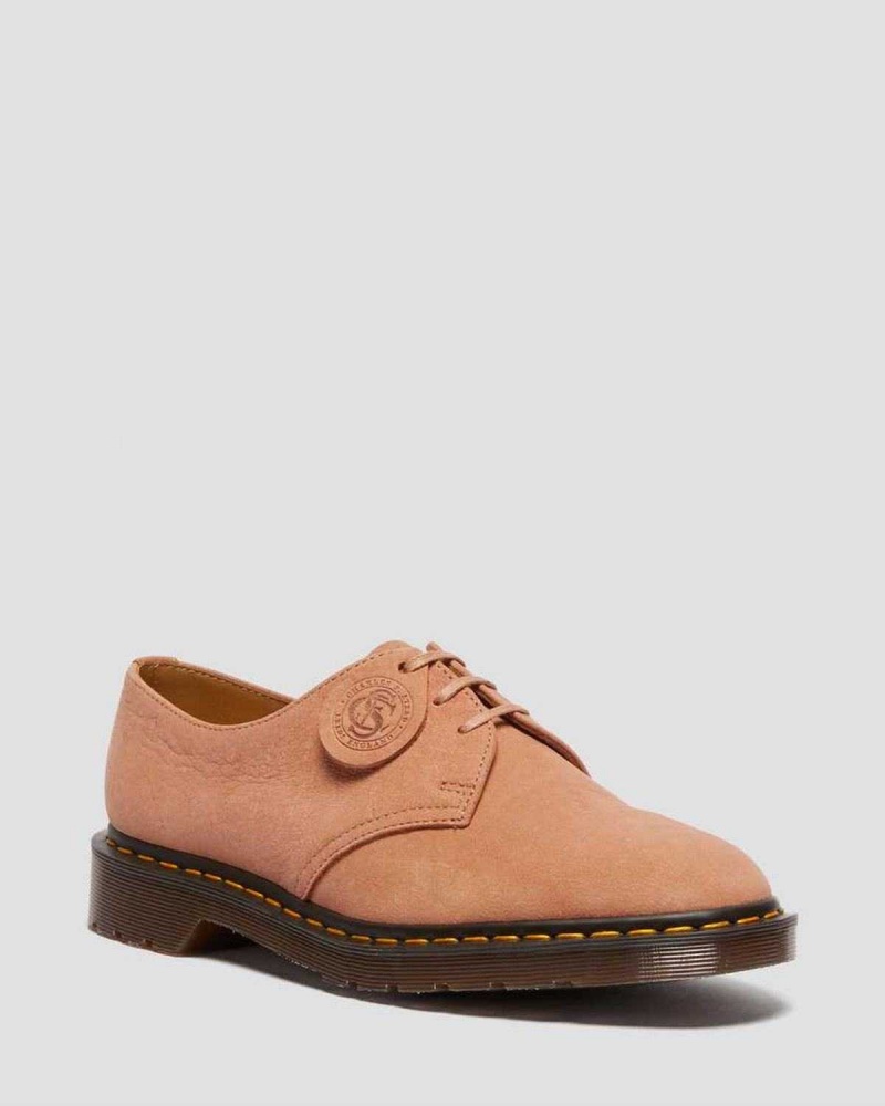 Brown DR Martens 1461 Made in England Nubuck Leather Oxford Shoes | 6918AUNLV