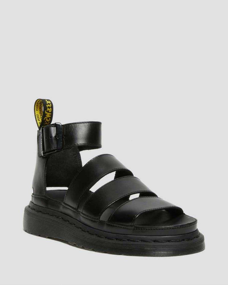 Brown DR Martens Clarissa II Leather Strap Sandals | 2658ZIXPW