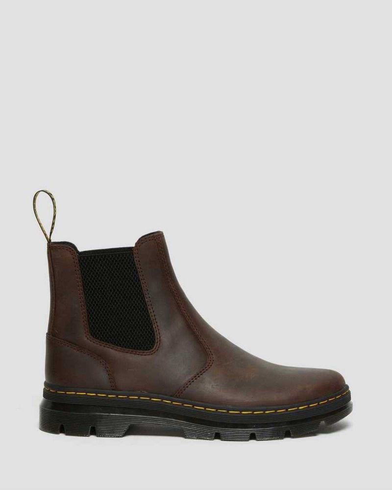 Brown DR Martens Embury Crazy Horse Leather Casual Boots | 1986VHAJG