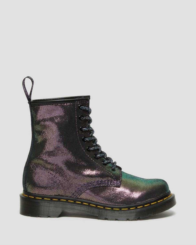 Burgundy DR Martens 1460 Disco Iridescent Suede Lace Up Boots | 9481HTGSL