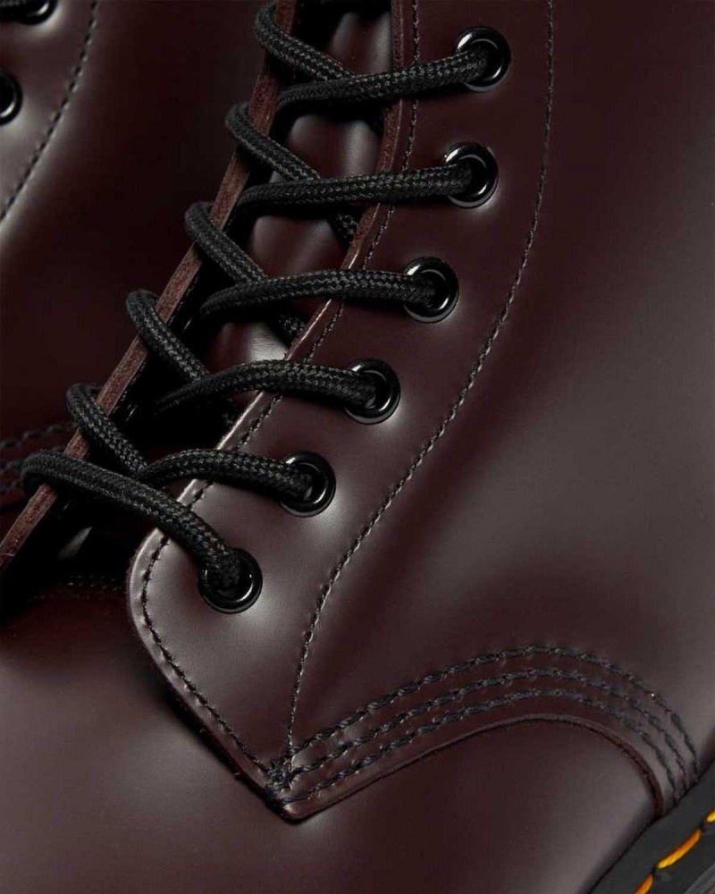 Burgundy DR Martens 1460 Smooth Leather Lace Up Boots | 2654TPFOR