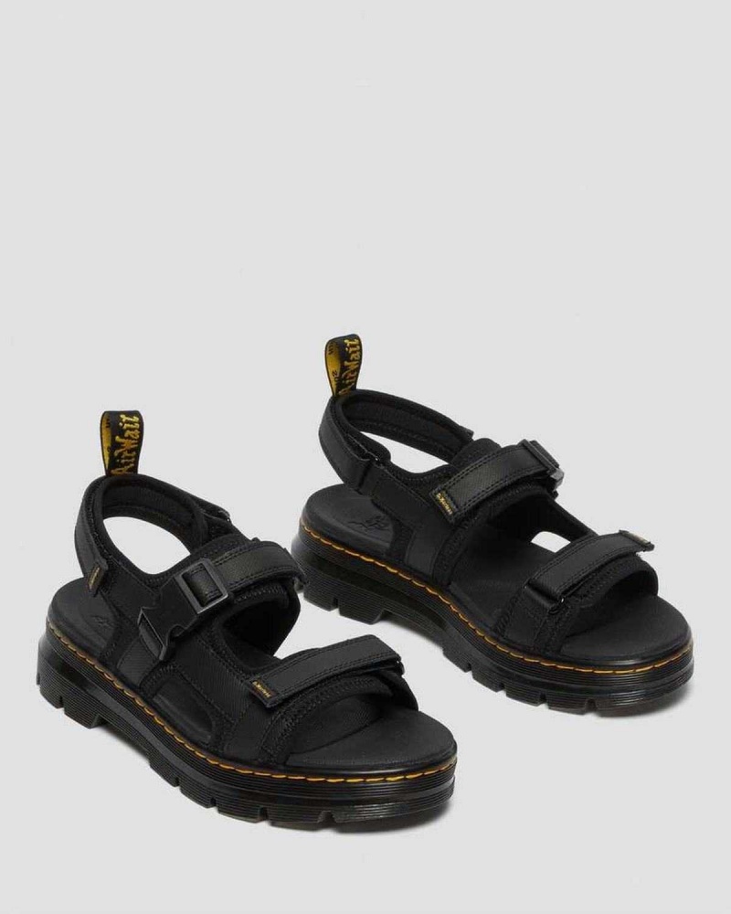 Burgundy DR Martens Forster Webbing Sandals | 4251GPNEK