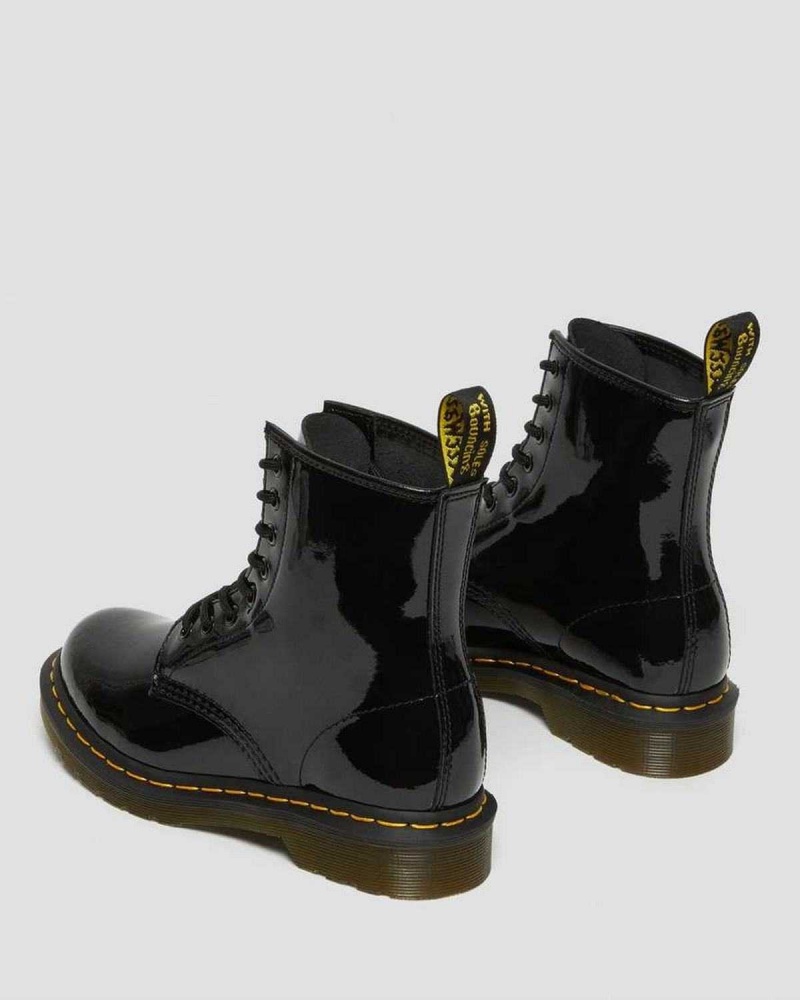 Cocoa Snowplow DR Martens 1460 Patent Leather Lace Up Boots | 9714OTYRW