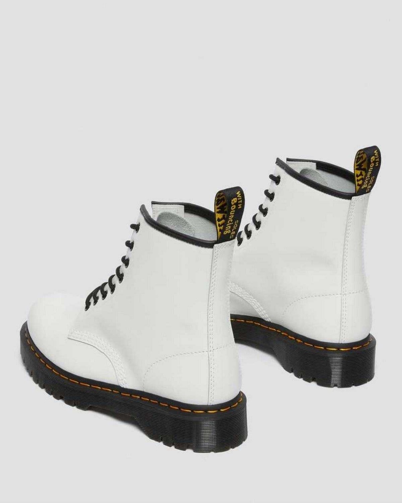 Cream DR Martens 1460 Bex Smooth Leather Platform Boots | 2954QDBRS