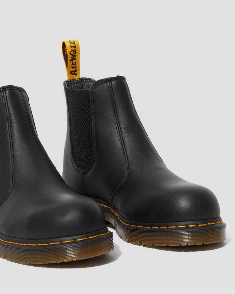 Cream DR Martens Fellside Full Grain Chelsea Work Boots | 0846BOPXY