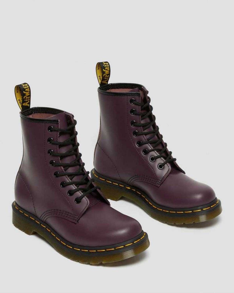 Dark Brown DR Martens 1460 Smooth Leather Lace Up Boots | 2698LKZNH