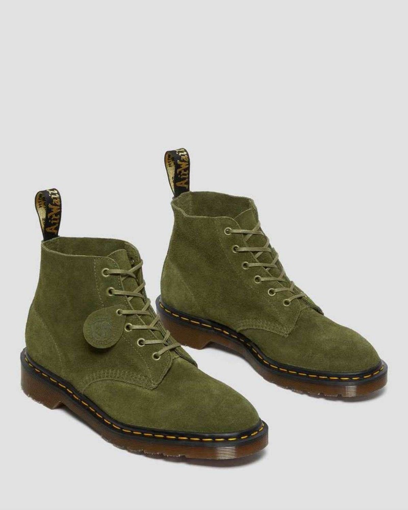 Green DR Martens 101 Made in England Suede Ankle Boots | 2083WAMLK