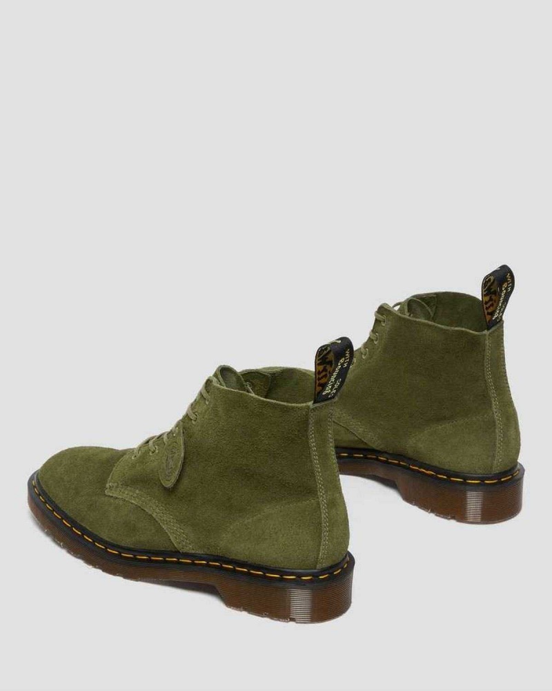 Green DR Martens 101 Made in England Suede Ankle Boots | 2083WAMLK