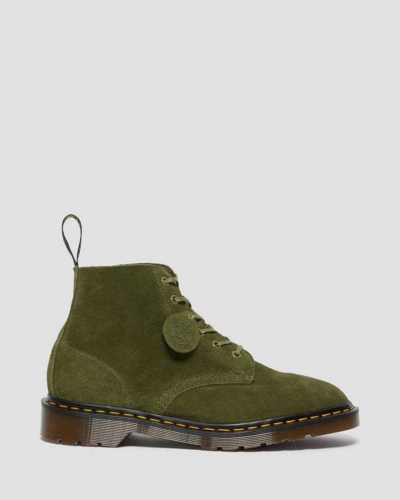 Green DR Martens 101 Made in England Suede Ankle Boots | 2083WAMLK