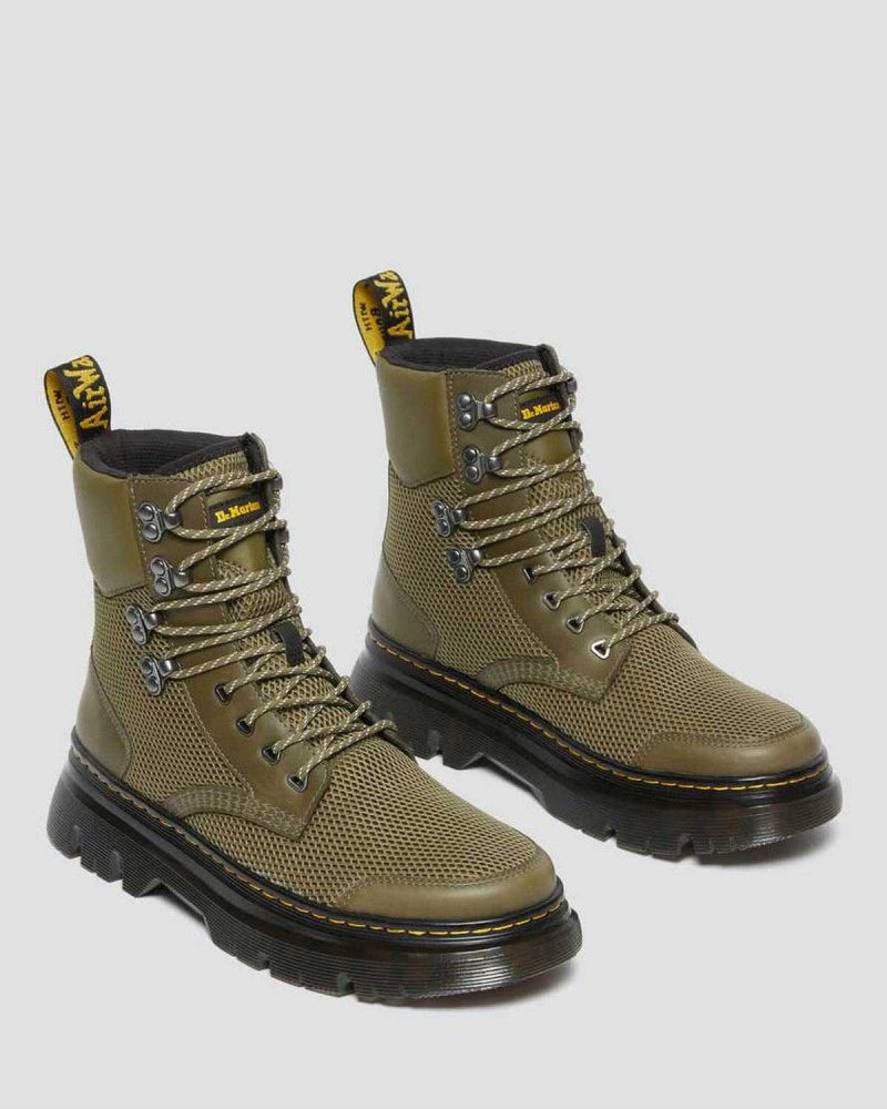 Green DR Martens Tarik Toe Guard Utility Boots | 0653DCJVE