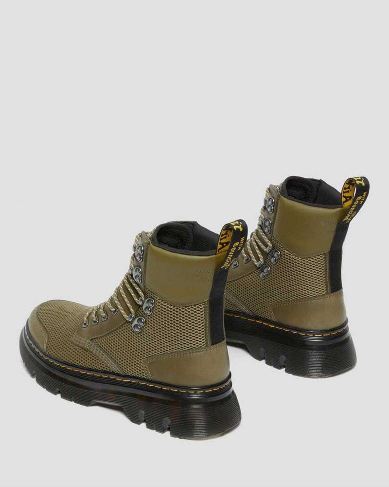 Green DR Martens Tarik Toe Guard Utility Boots | 0653DCJVE