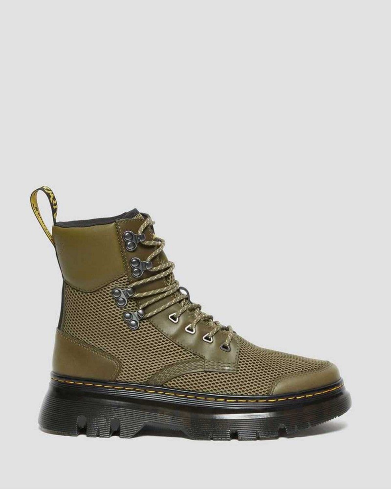 Green DR Martens Tarik Toe Guard Utility Boots | 0653DCJVE