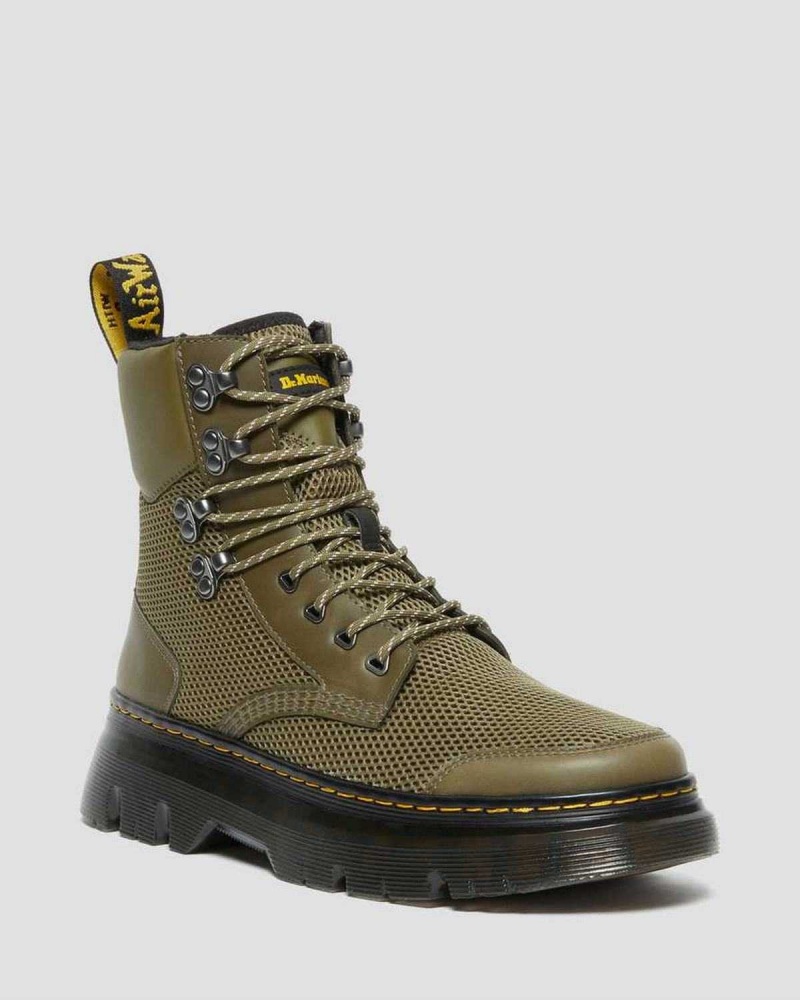 Green DR Martens Tarik Toe Guard Utility Boots | 0653DCJVE