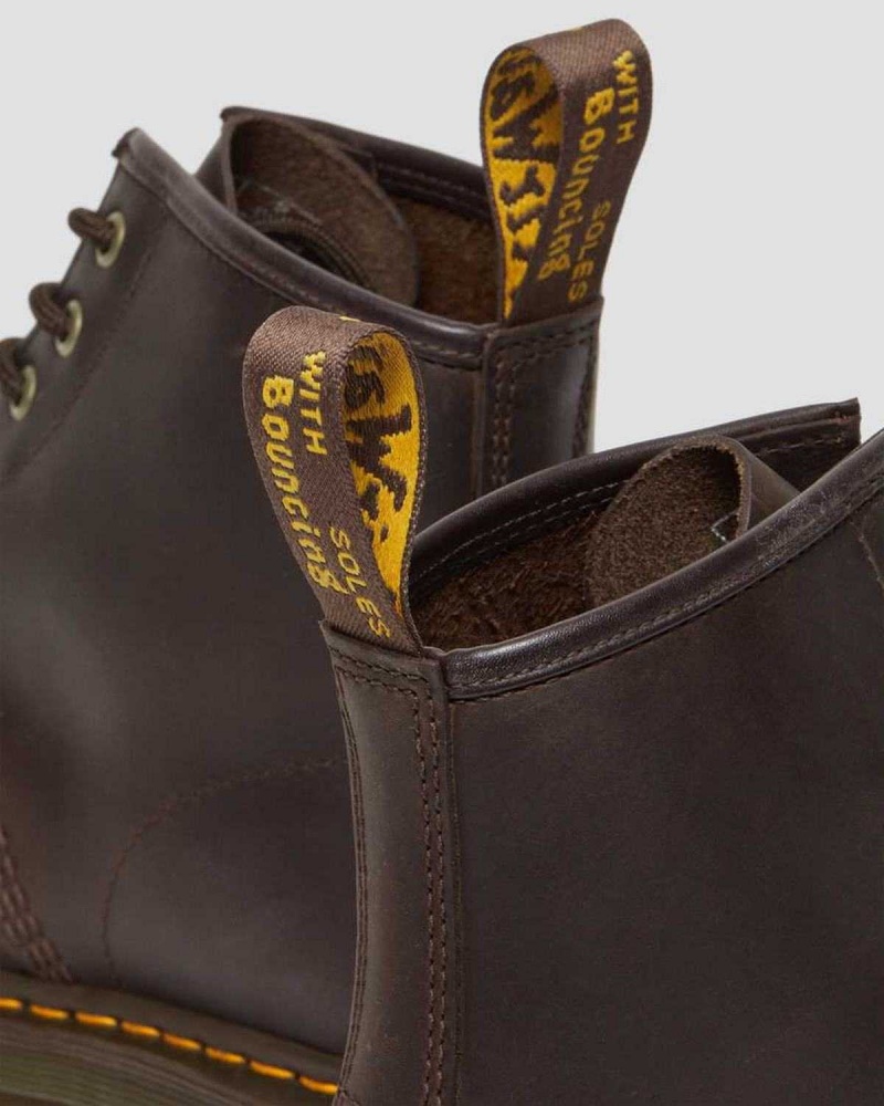 Grey DR Martens 101 Crazy Horse Leather Ankle Boots | 2587HYGMD