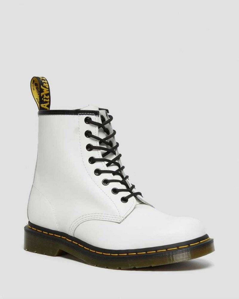 Grey DR Martens 1460 Smooth Leather Lace Up Boots | 2758ROIGT