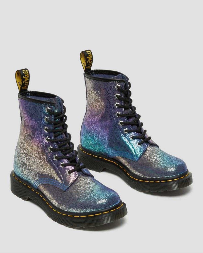 Pink DR Martens 1460 Rainbow Ray Suede Lace Up Boots | 5396ZCWAU