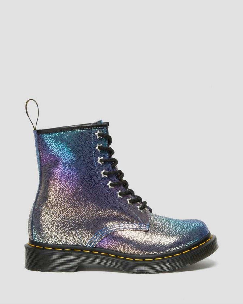 Pink DR Martens 1460 Rainbow Ray Suede Lace Up Boots | 5396ZCWAU