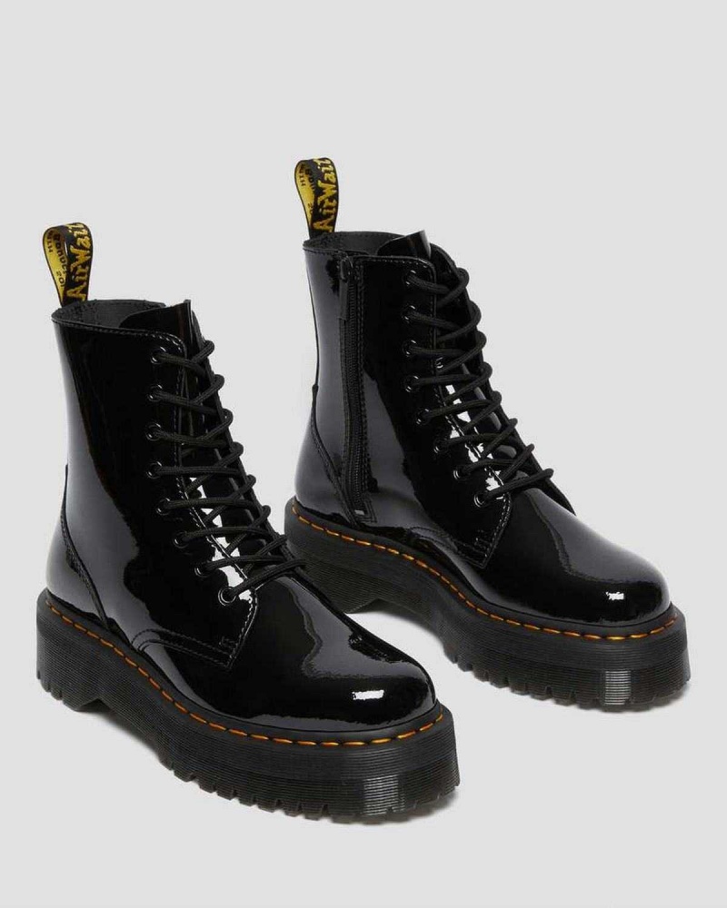 Pink DR Martens Jadon Patent Leather Platform Boots | 6701FPELO