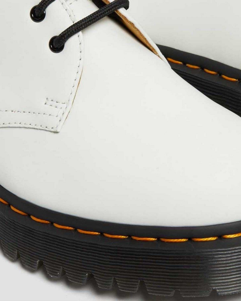 White DR Martens 1461 Bex Smooth Leather Oxford Shoes | 0237VBORA