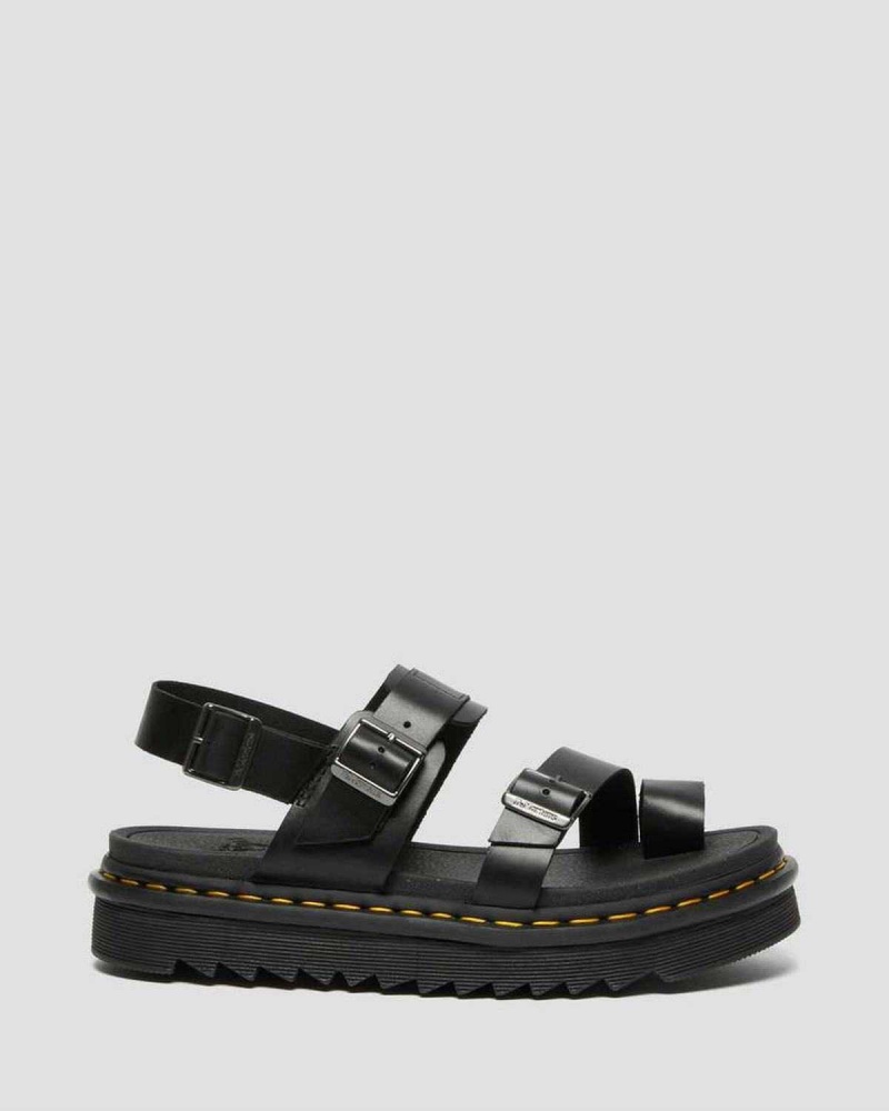 White DR Martens Fynn Leather Strap Sandals | 4320WOQIH