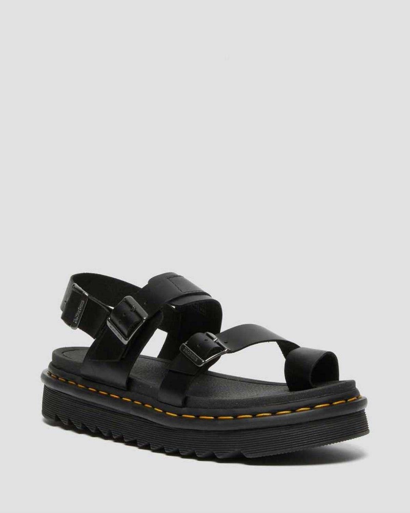 White DR Martens Fynn Leather Strap Sandals | 4320WOQIH