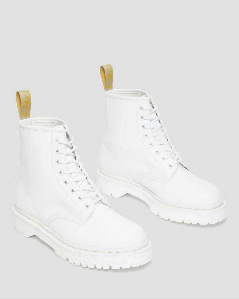 White DR Martens Vegan 1460 Bex Kemble Mono Platform Boots | 8603QRYLO