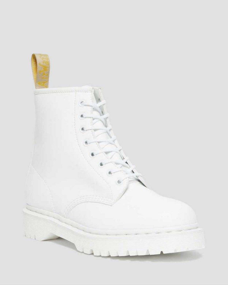 White DR Martens Vegan 1460 Bex Kemble Mono Platform Boots | 8603QRYLO