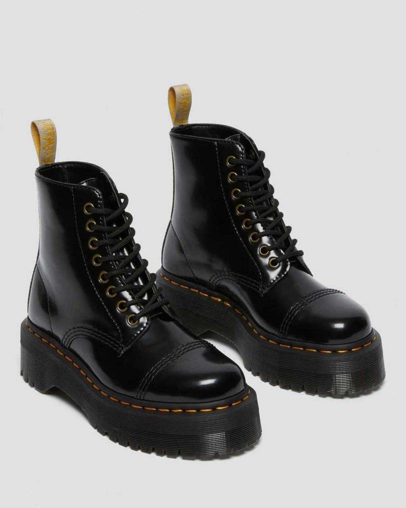 White DR Martens Vegan Sinclair Platform Boots | 6378EOMZN